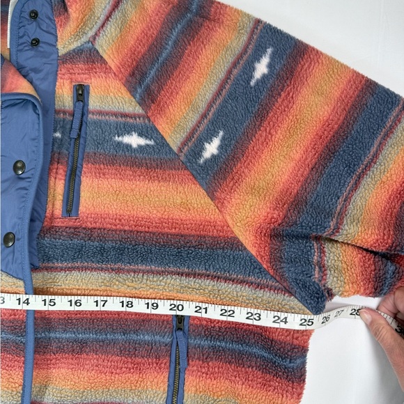 AMERICAN EAGLE Womens Southwestern Fleece Snap Front Jacket S Cozy Boho Western - Picture 11 of 15